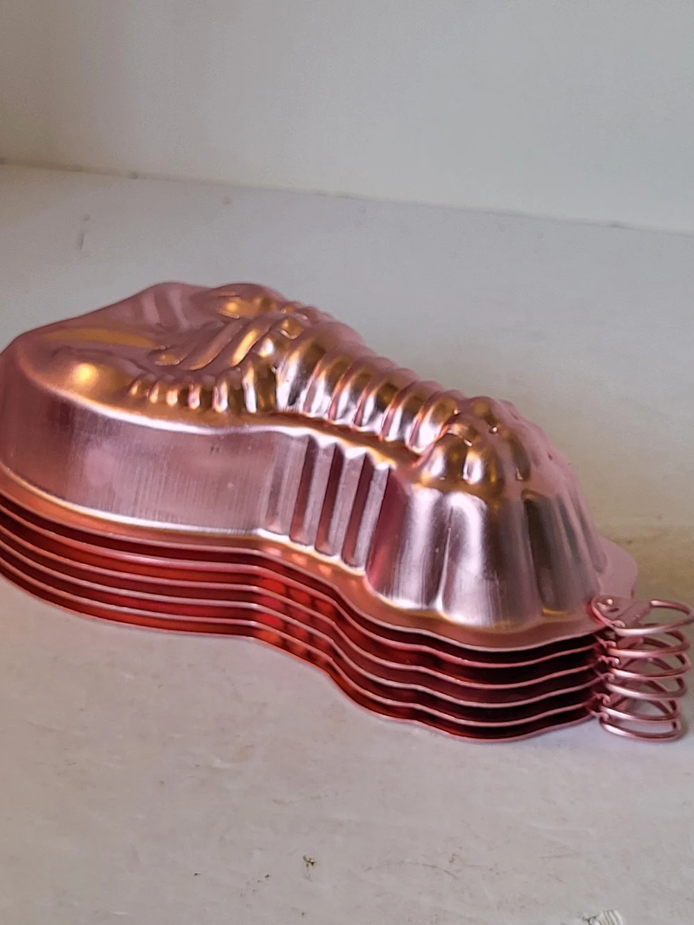 Vintage 60s-70s Rose Copper Clad Aluminum Lobster Molds - Set of 6